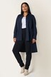Longbluse, Zierschlitze, A-Linie, Hemdkragen, Langarm