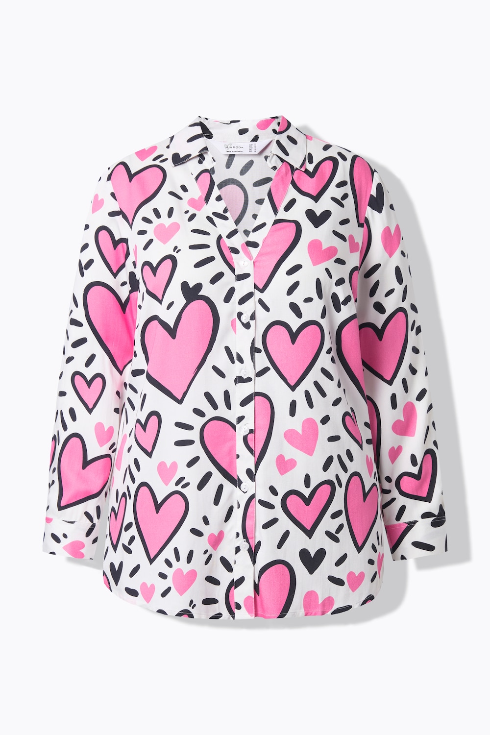 Stora storlekar Blus, Dam, vit, storlek: 54, Viskos, Mia Moda