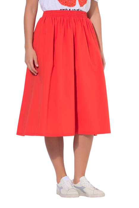 Midi sukně, A střih, elastický pas, pohodlí při nošení