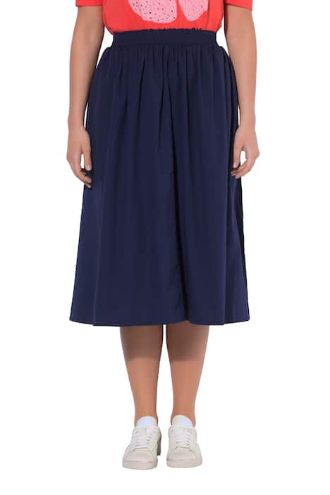 Midi sukně, A střih, elastický pas, pohodlí při nošení