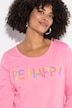 T-Shirt, bequeme Passform, BE HAPPY