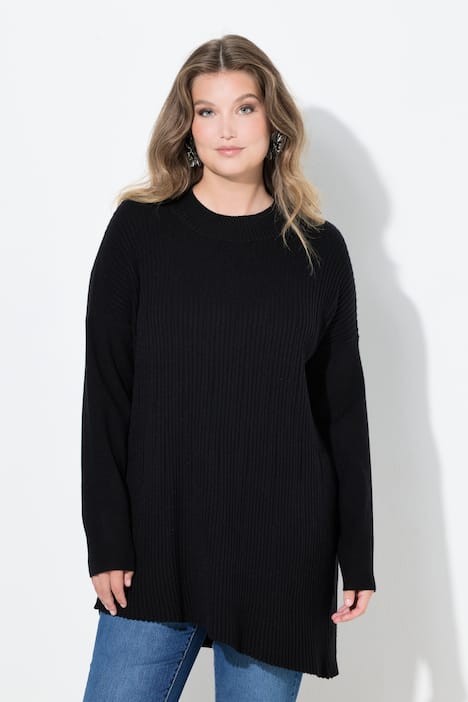 Pullover, lässige Passform, asymmetrischer Saum