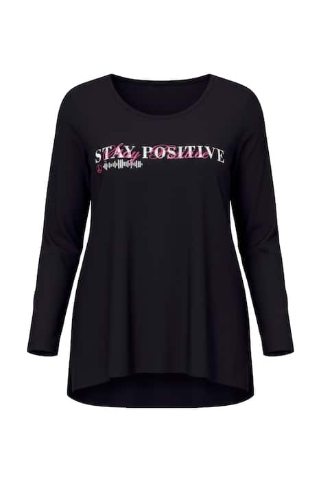 Tričko, A střih, nápis, dlouhé rukávy