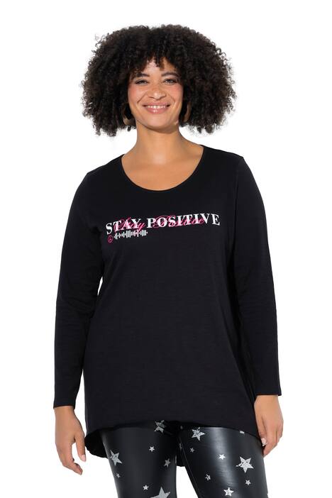 Tričko, A střih, nápis, dlouhé rukávy