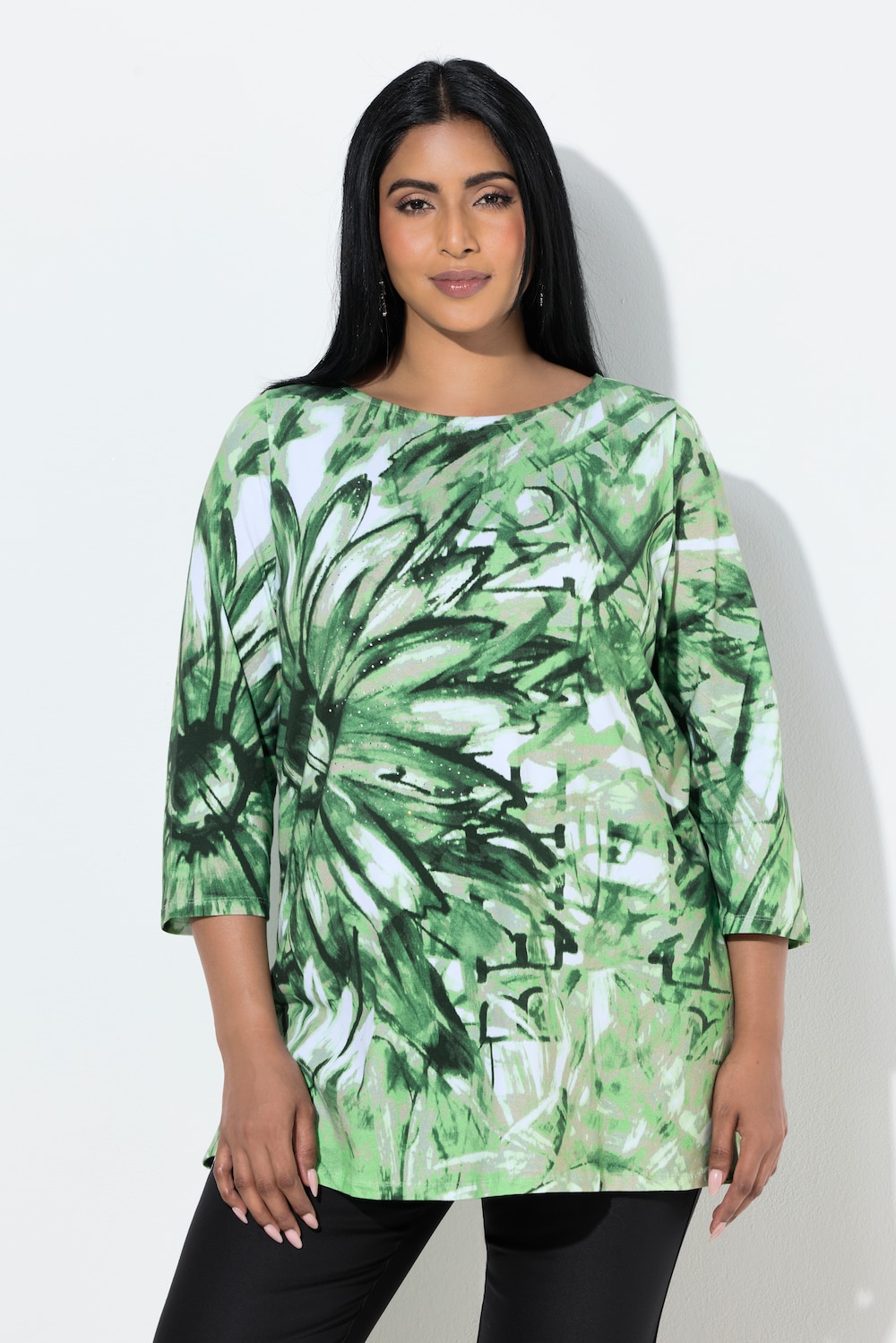 Große Größen Pima Cotton Shirt, Damen, grün, Größe: 42/44, Baumwolle, Ulla Popken