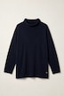 Pullover, Rollkanten, Boxy, Stehkragen, Langarm