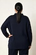 Pullover, Rollkanten, Boxy, Stehkragen, Langarm