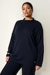 Pullover, Rollkanten, Boxy, Stehkragen, Langarm