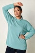 Pullover, Rollkanten, Boxy, Stehkragen, Langarm