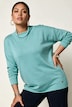 Pullover, Rollkanten, Boxy, Stehkragen, Langarm