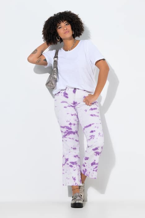 Jeans Claire, batikmotief, 5-pocket