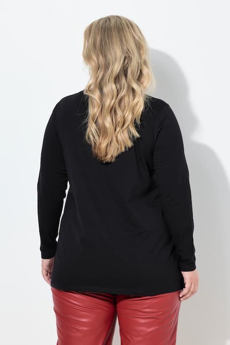 T-shirt, A-lijn, modelmotief van glittersteentjes