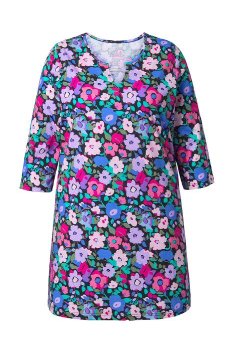 Dlouhá košile, áčkový střih, tunikový výstřih, 3/4 rukáv