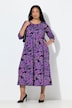 Maxikleid, Paisley, A-Linie, Rundhals, 3/4-Arm, Taschen