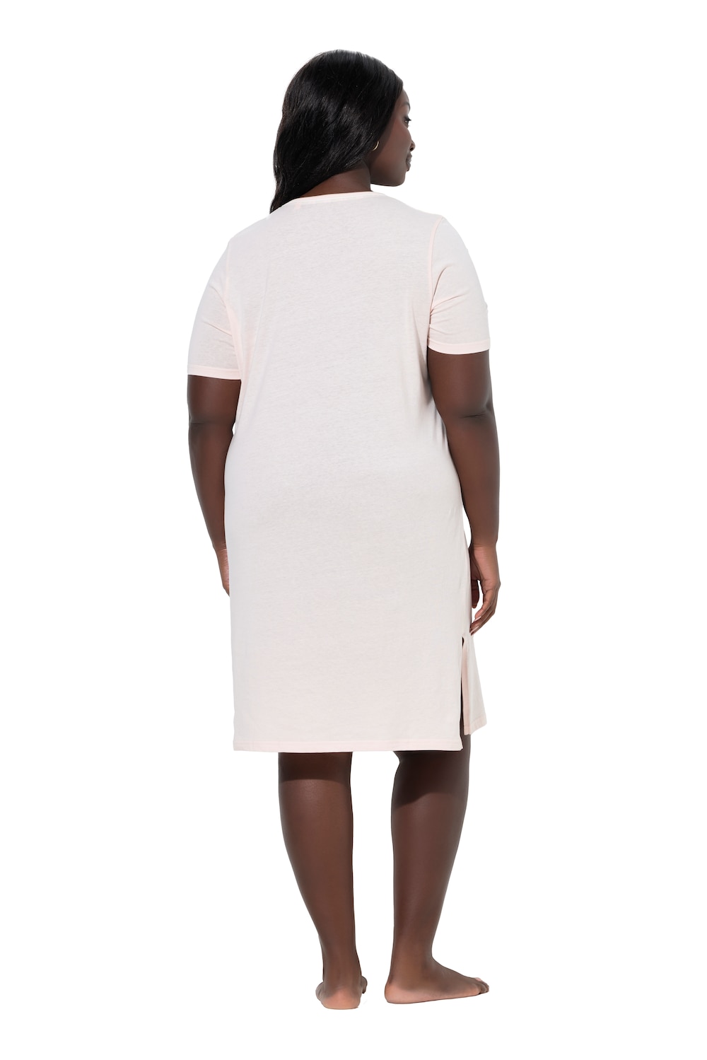 Stora storlekar T-shirt oversize, Dam, rosa, storlek: 42/44, Bomull, Ulla Popken
