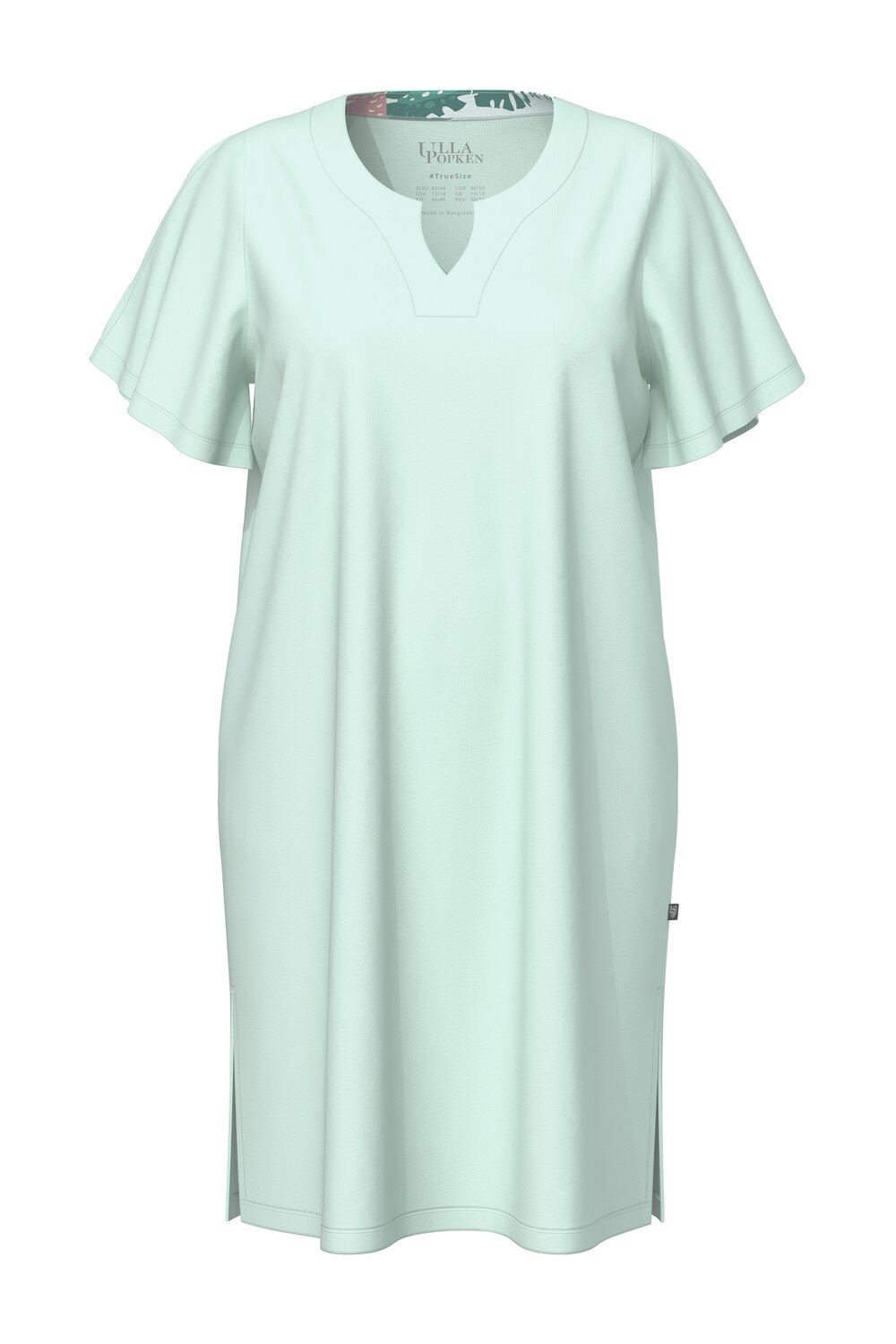 Stora storlekar T-shirt oversize, Dam, turkos, storlek: 50/52, Syntetfibrer/Bomull, Ulla Popken
