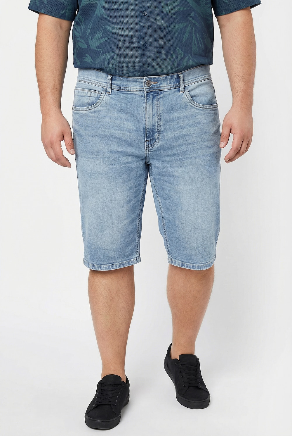 Jeans-Bermuda, Denim, FLEXLASTIC® Bauchfit, Straight Fit, bis 72