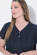 Tričko, puntíky, záhyby, V-výstřih, poloviční rukáv s křidélky