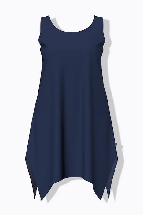 Nachthemd, ronde hals, puntzoom, mouwloos