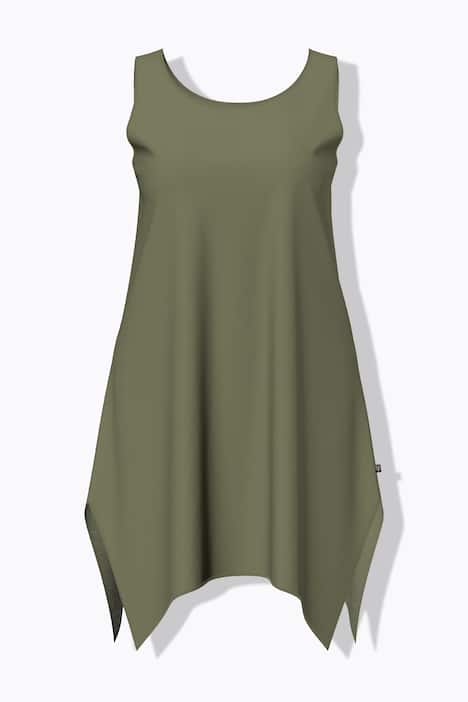 Nachthemd, ronde hals, puntzoom, mouwloos