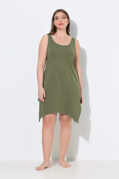 Nachthemd, ronde hals, puntzoom, mouwloos