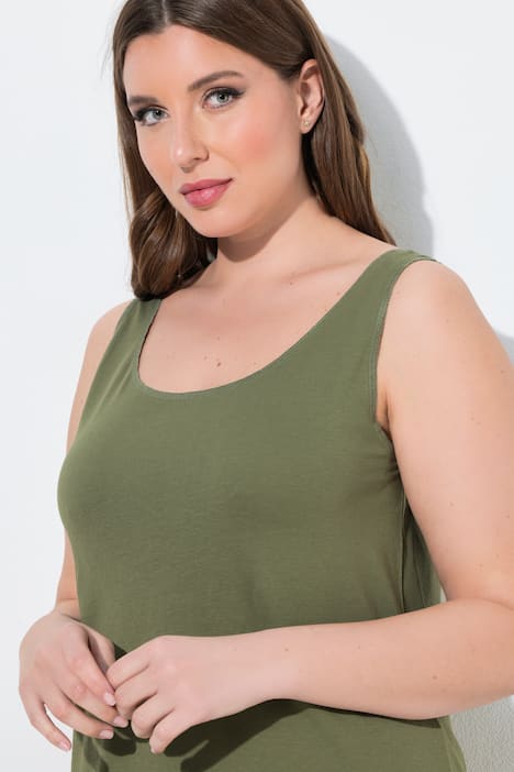 Nachthemd, ronde hals, puntzoom, mouwloos