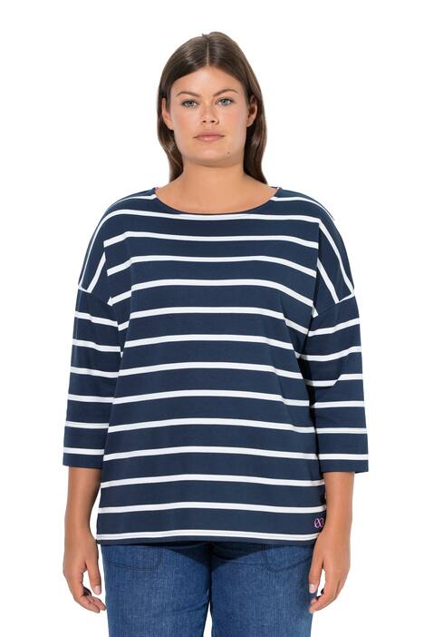 Pruhovaná mikina, proužky, 3/4 rukávy, OEKO-TEX