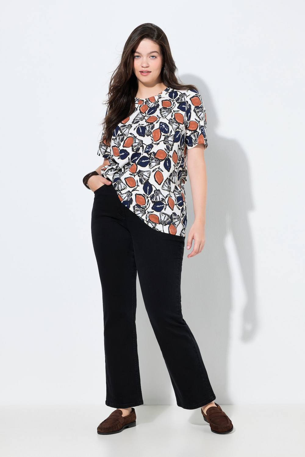 Jeans Marie, bootcut, elastische tailleband, biologisch katoen