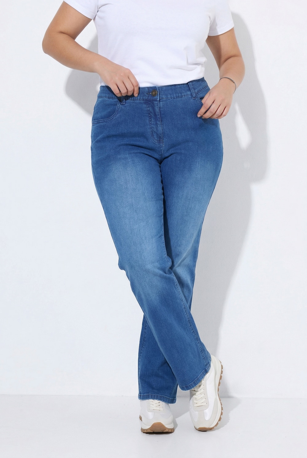 Jeans Marie, Bootcut, elastisk linning, økologisk bomuld