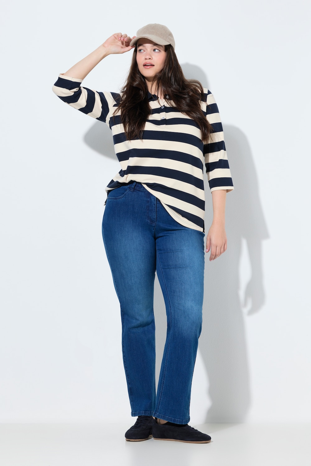 Jeans Marie, Bootcut, elastisk linning, økologisk bomuld