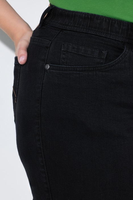 Jeans Mary, weites Bein, Elastikbund, Biobaumwolle