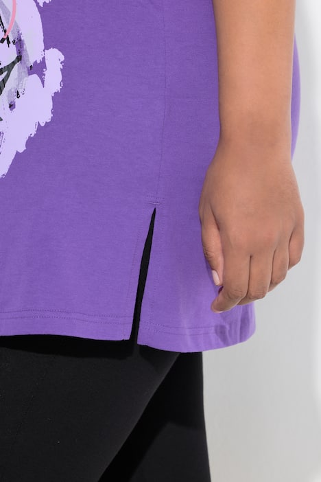 Longshirt, A-Linie, Rundhals, 3/4-Arm