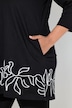 Longshirt, Motivdruck, A-Linie, Tunika-Ausschnitt, 3/4-Arm