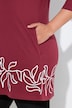 Longshirt, Motivdruck, A-Linie, Tunika-Ausschnitt, 3/4-Arm