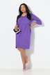 Jerseykleid, A-Linie- V-Ausschnitt, 3/4-Volantarm