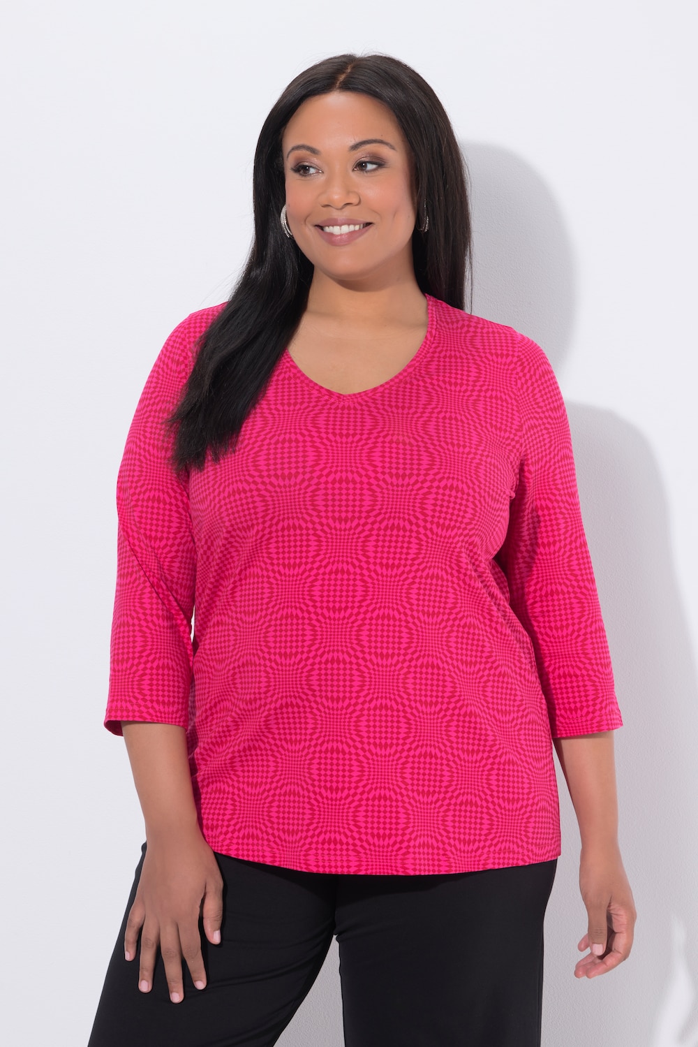 Große Größen Longshirt, Damen, rot, Größe: 62/64, Baumwolle, Ulla Popken