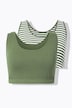 Bustiers, 2er-Pack, Biobaumwolle, Ringel/einfarbig