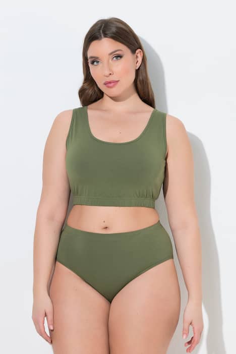 Bustiers, 2er-Pack, Biobaumwolle, Ringel/einfarbig