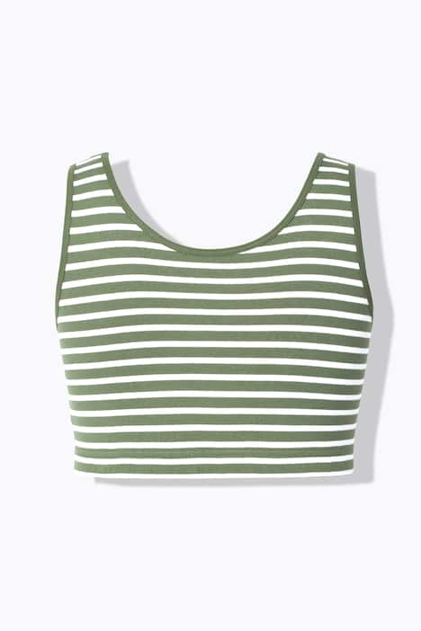 Bustiers, 2er-Pack, Biobaumwolle, Ringel/einfarbig