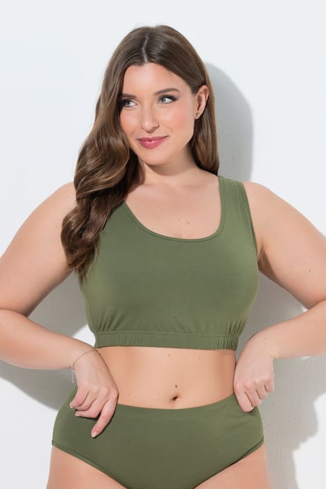 Bustiers, 2er-Pack, Biobaumwolle, Ringel/einfarbig