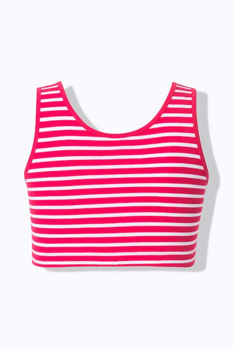 Bustiers, 2er-Pack, Biobaumwolle, Ringel/einfarbig