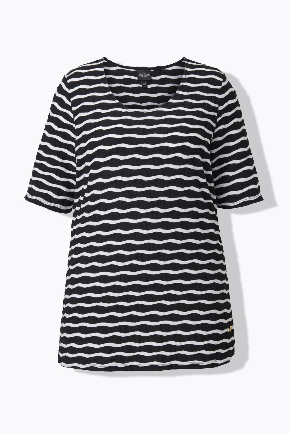 Stora storlekar Topp, Dam, svart, storlek: 46/48, Viskos/Polyester, Ulla Popken