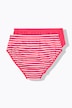 Midi kalhotky, 2-balení, biobavlna, pruhy / jednobarevné
