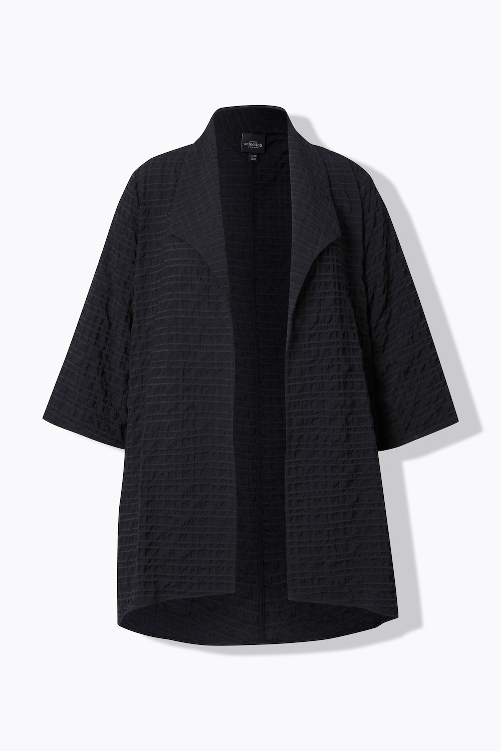Stora storlekar Jacka i ullblandning, Dam, svart, storlek: 50/52, Viskos/Polyester, Ulla Popken