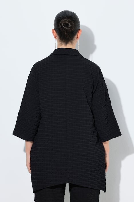 Jacke, Wollanteil, A-Linie, Spatenkragen, 3/4-Arm