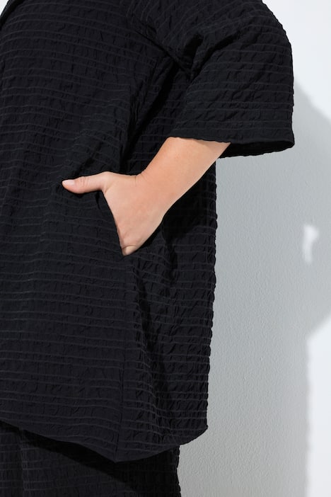 Jacke, Wollanteil, A-Linie, Spatenkragen, 3/4-Arm