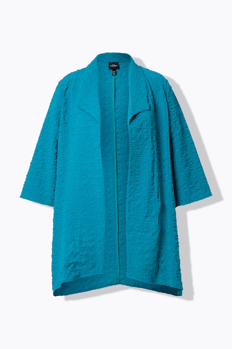 Jacke, Wollanteil, A-Linie, Spatenkragen, 3/4-Arm