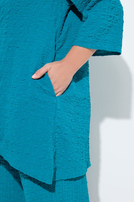 Jacke, Wollanteil, A-Linie, Spatenkragen, 3/4-Arm