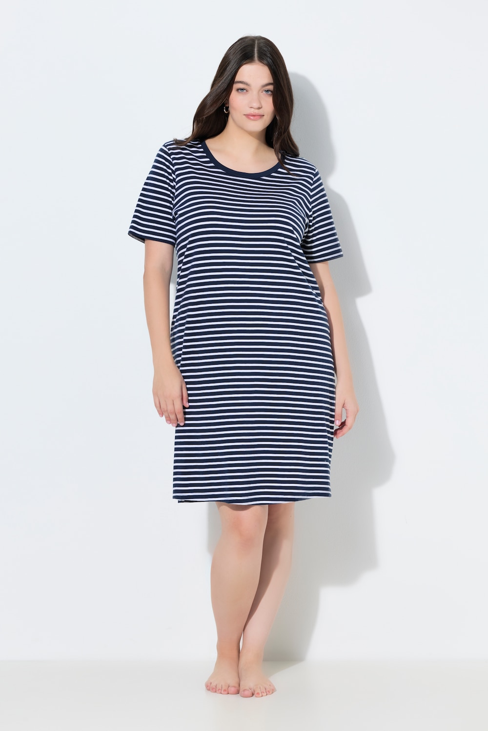 Große Größen Bigshirt, Damen, blau, Größe: 46/48, Baumwolle, Ulla Popken