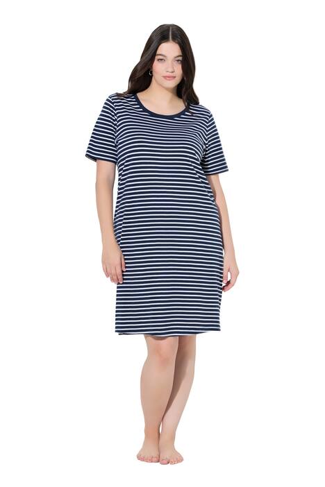 Maxi tričko, pruhy, kulatý výstřih, krátké rukávy, biobavlna